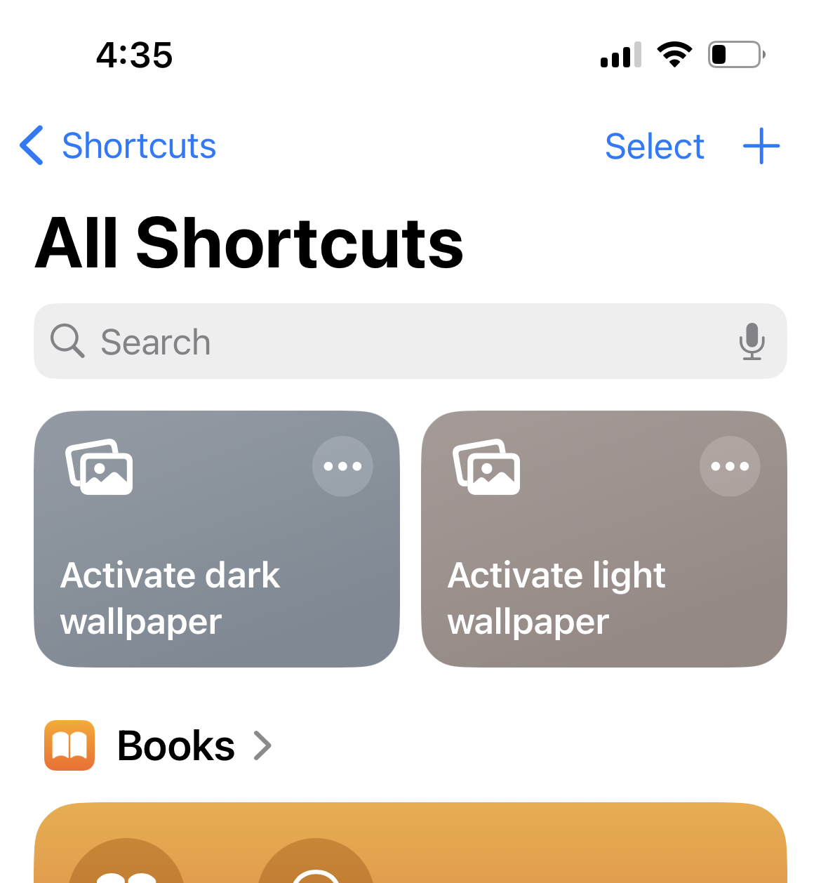Light and dark mode Shortcuts